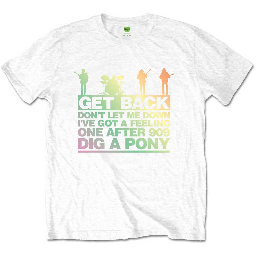 The Beatles Unisex T-Shirt: Get Back Gradient (Small)
