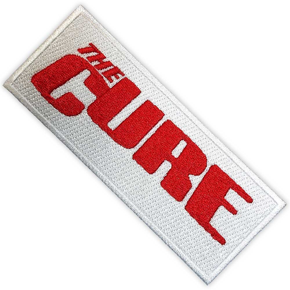 The Cure Standard Woven Patch: Red Logo