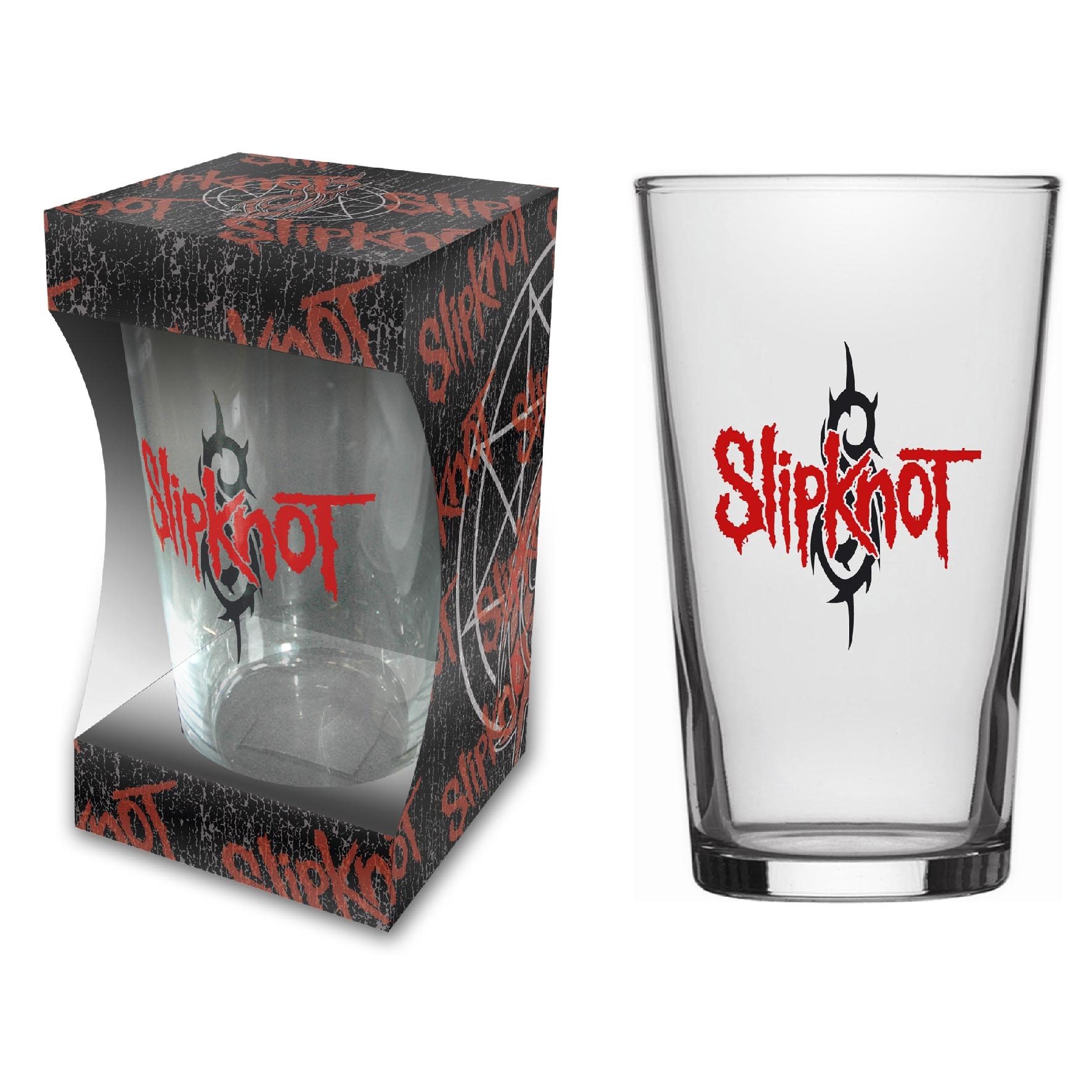 SLIPKNOT - LOGO - BEER GLASS (BOXED)