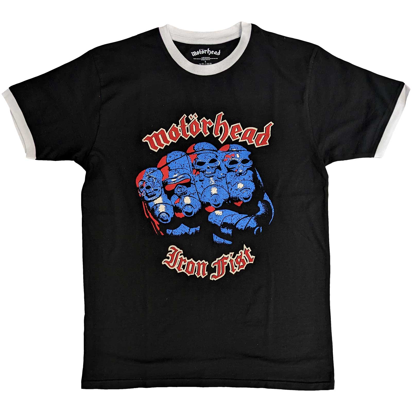 Motorhead Unisex Ringer T-Shirt: Iron Fist (Medium)