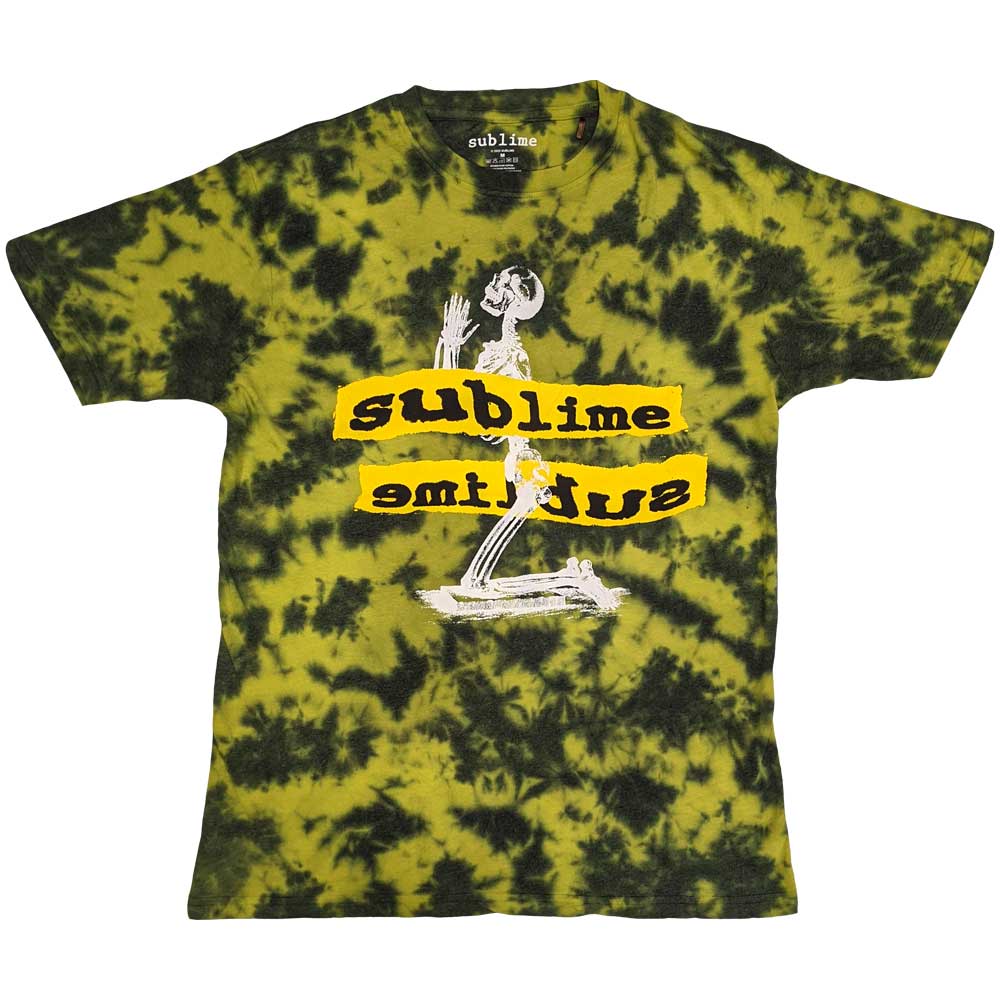 Sublime Unisex T-Shirt: Praying Skeleton (Wash Collection) (Medium)