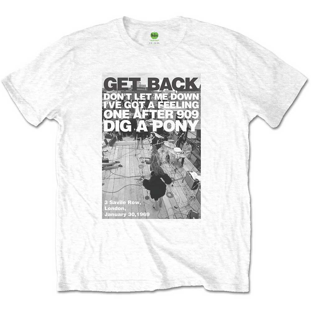 The Beatles Unisex T-Shirt: Rooftop Shot (X-Large)