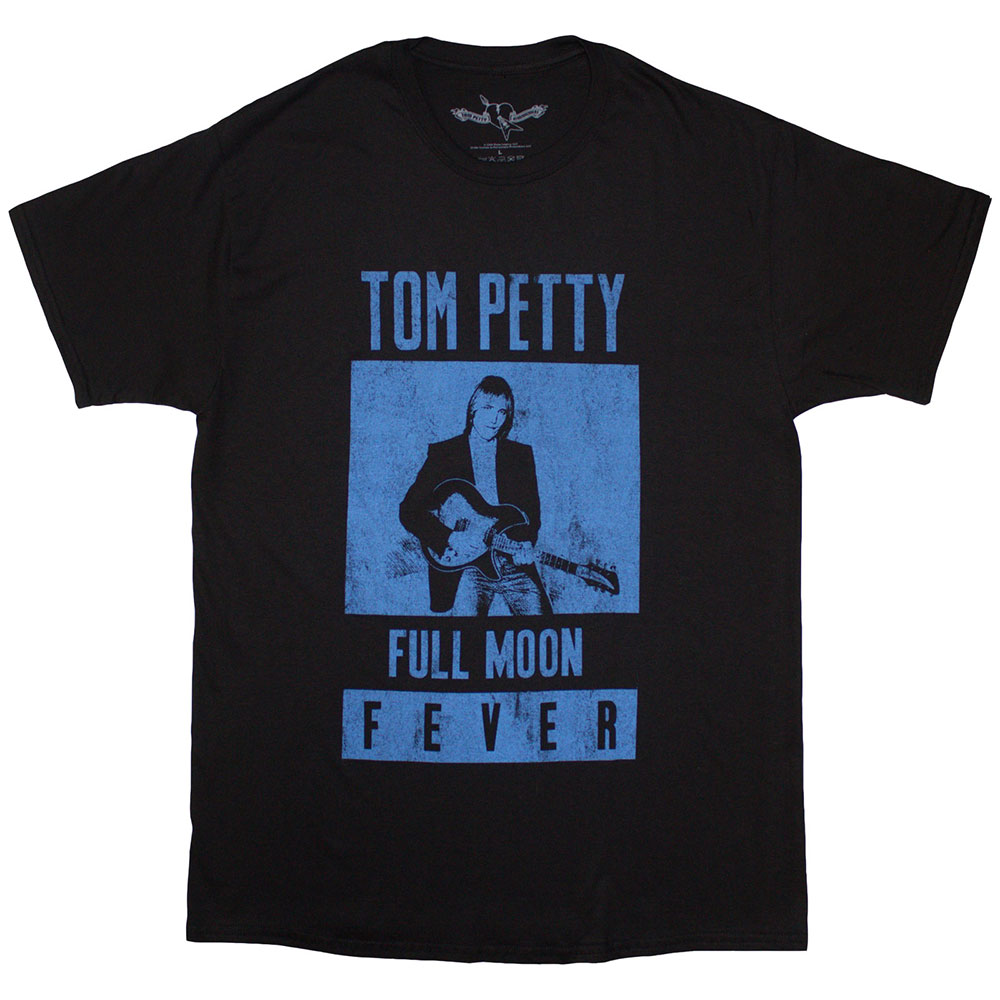 Tom Petty & The Heartbreakers Unisex T-Shirt: Full Moon Fever Blue (Black) (XX-Large)