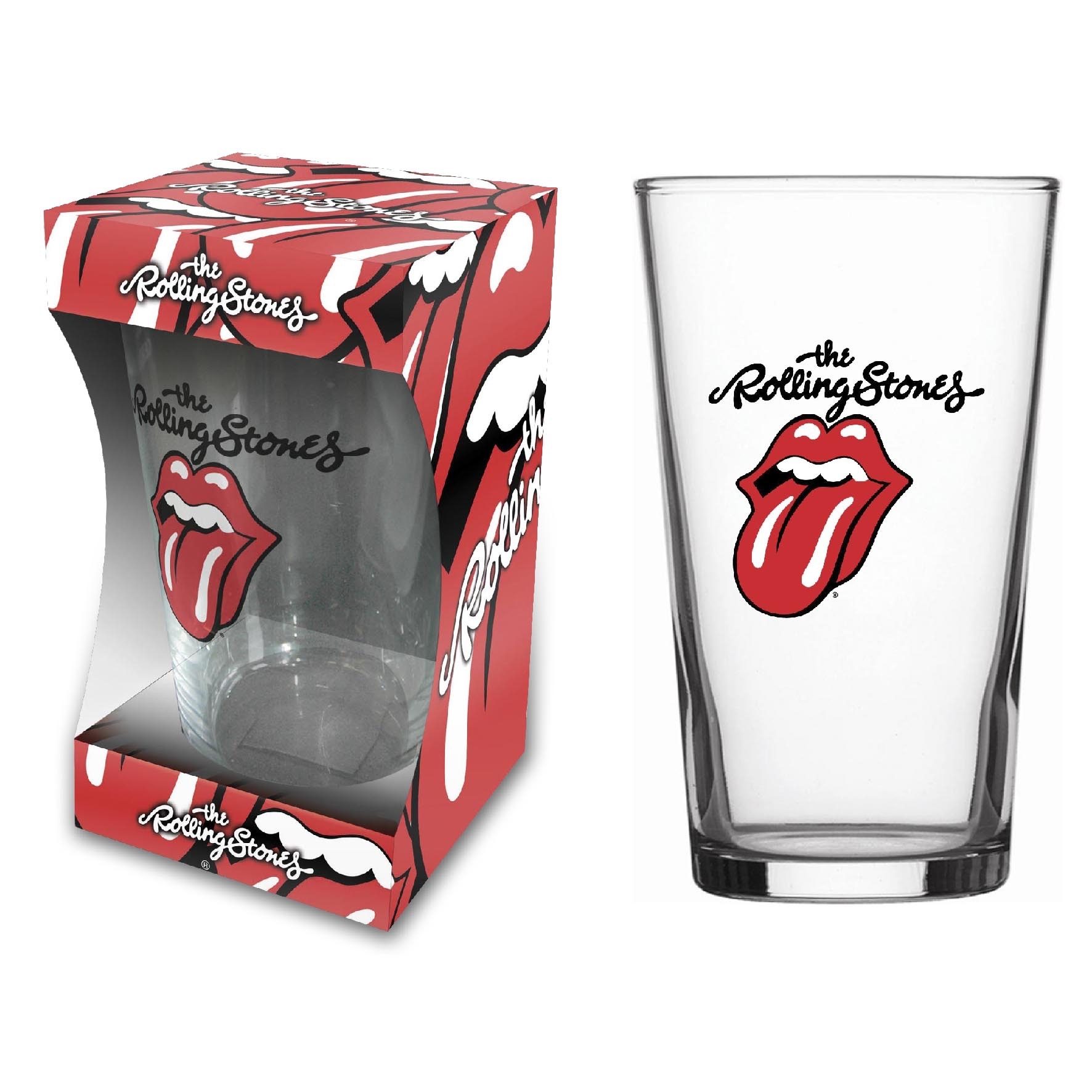 THE ROLLING STONES - TONGUE - BEER GLASS (BOXED)