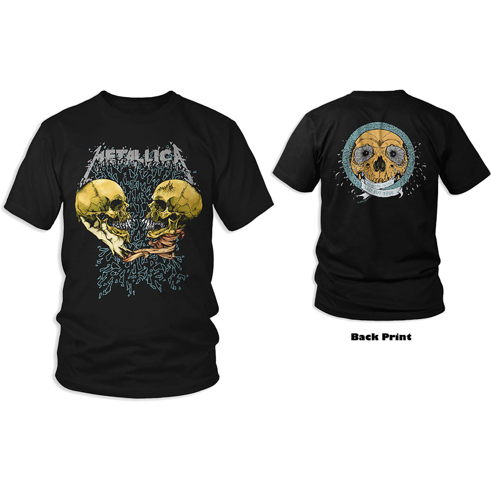 Metallica Unisex T-Shirt: Sad But True (Back Print) (Large)