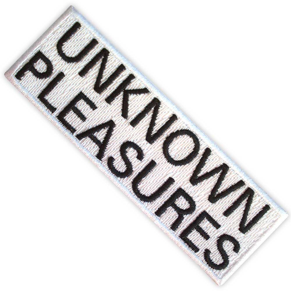 Joy Division Standard Woven Patch: Unknown Pleasures Text
