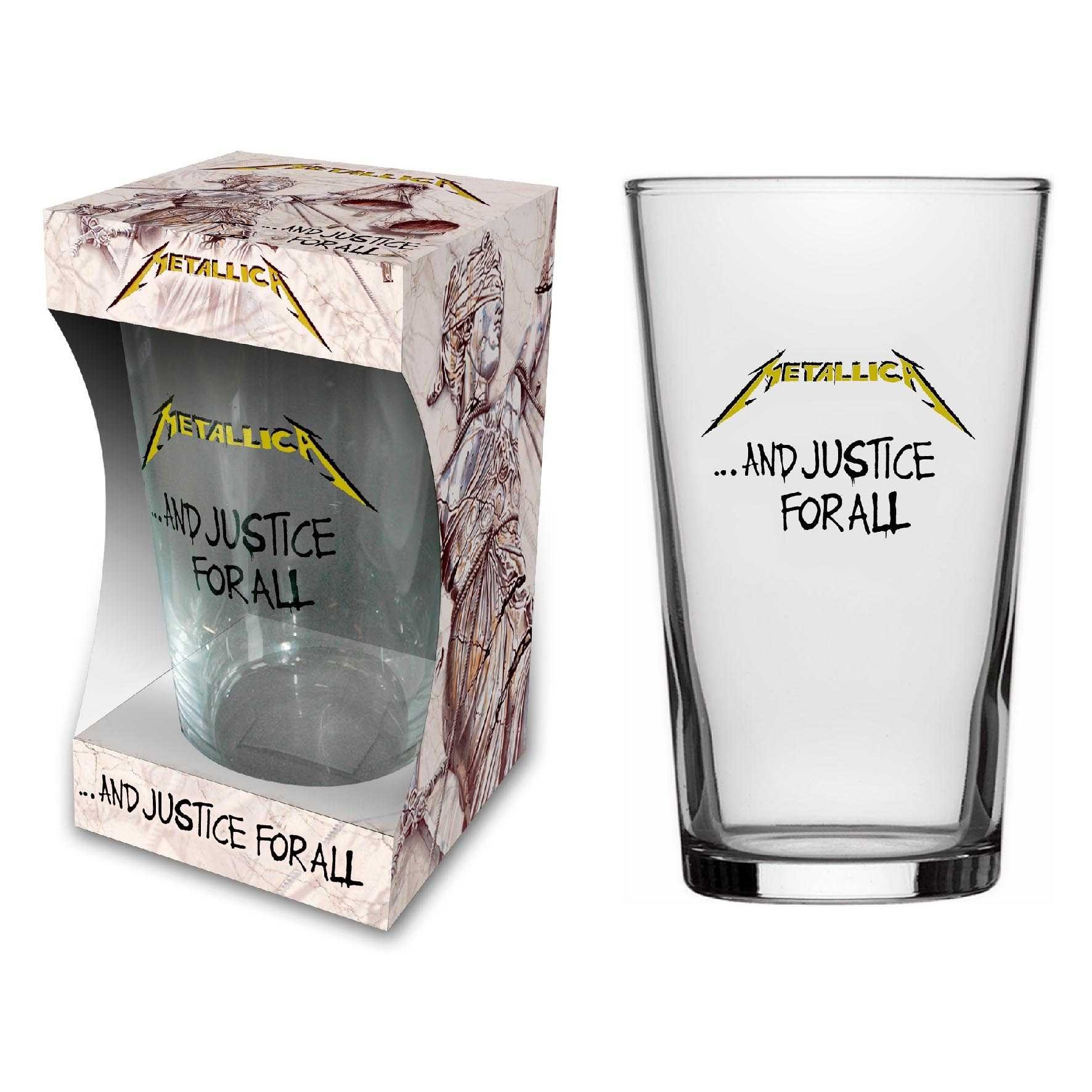 METALLICA - AND JUSTICE FOR ALL - BEER GLASS (BOXED)