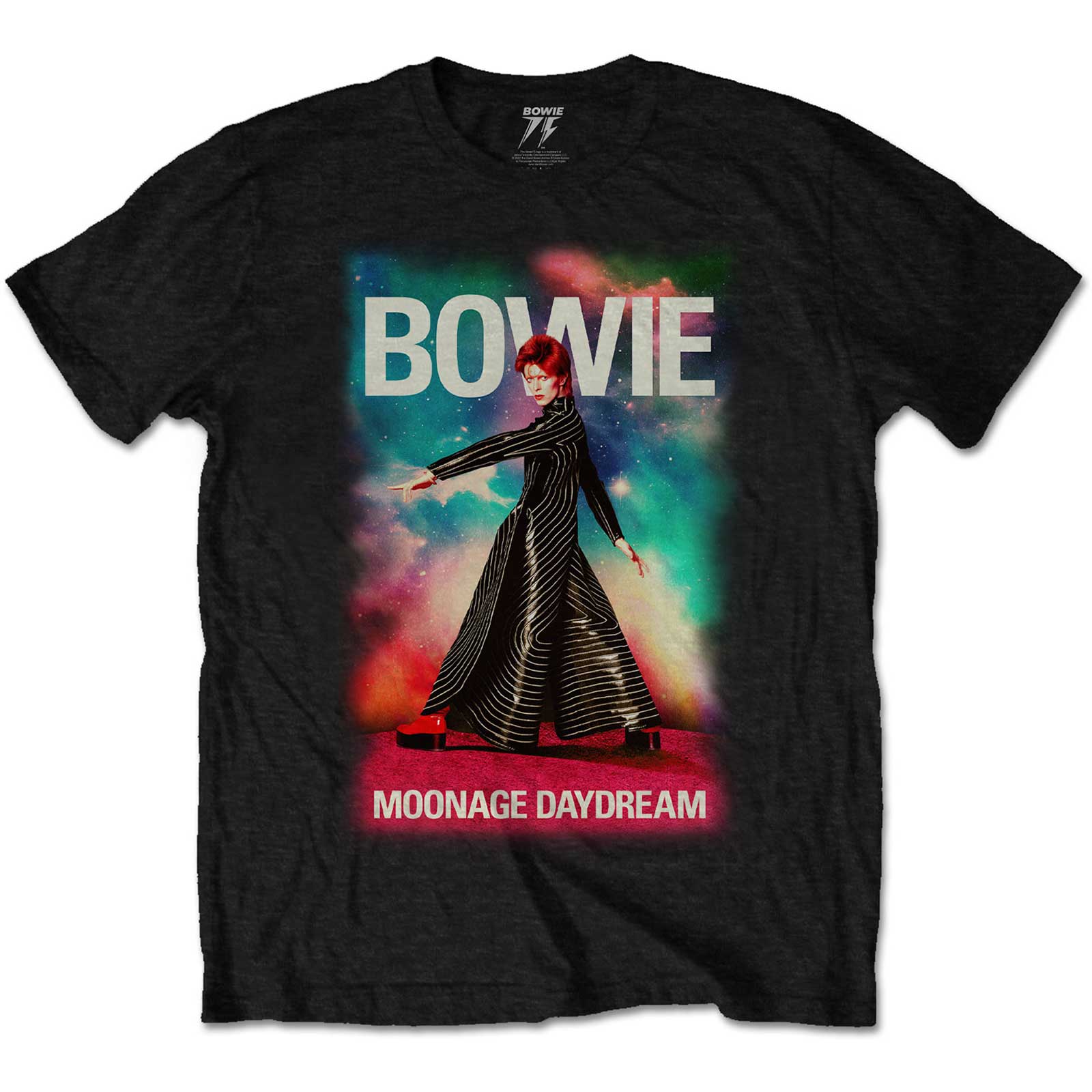 David Bowie Unisex T-Shirt: Moonage 11 Fade (X-Large)