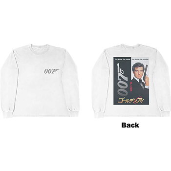 James Bond 007 Unisex Long Sleeved T-Shirt: Goldeneye Japanese Poster (Back Print) (XX-Large)