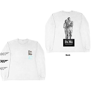 James Bond 007 Unisex Long Sleeved T-Shirt: Dr No (Back Print) (X-Large)