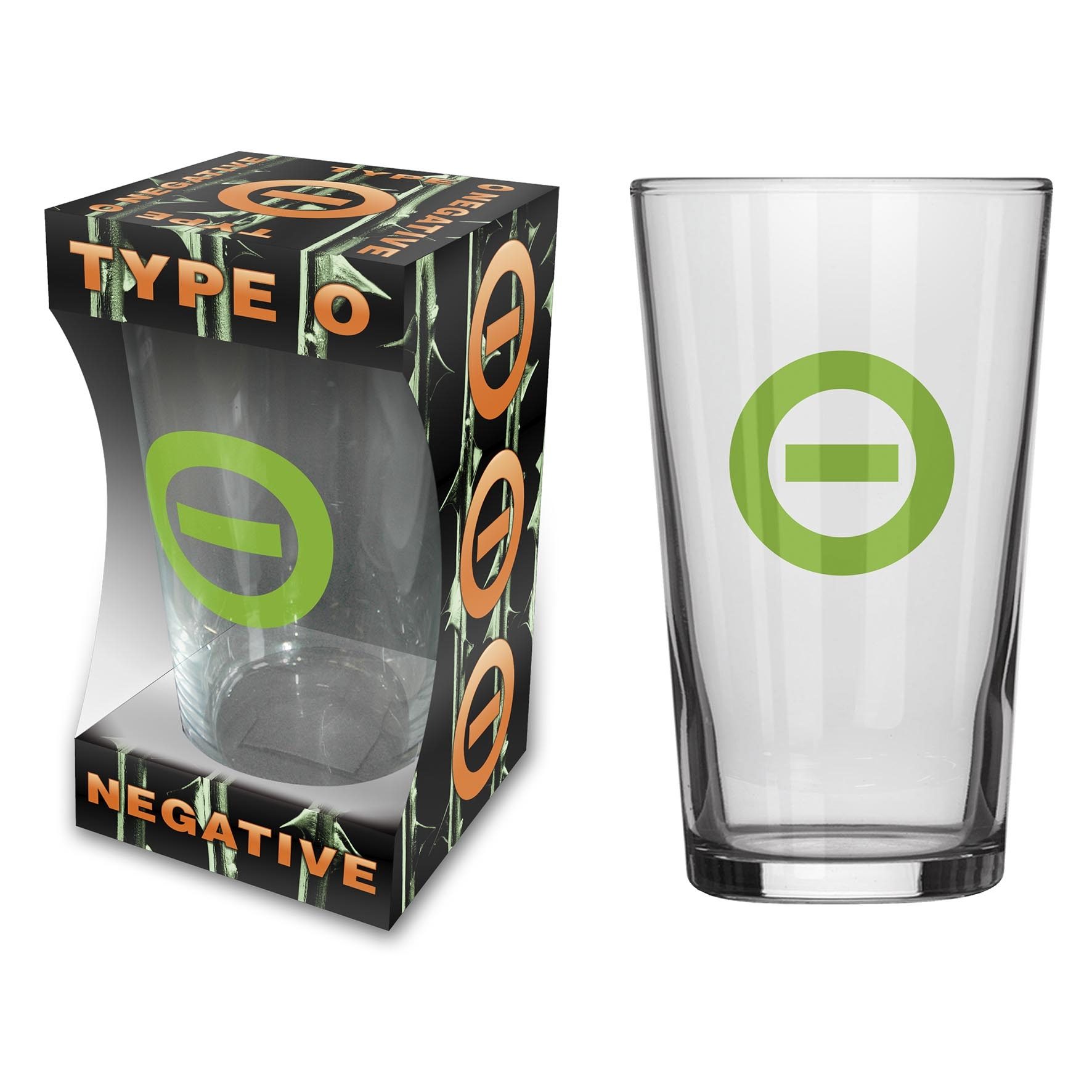 TYPE O NEGATIVE - NEGATIVE SYMBOL - BEER GLASS (BOXED)