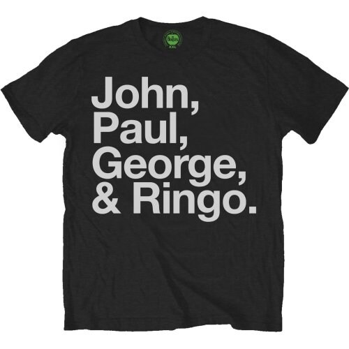 The Beatles Unisex T-Shirt: John, Paul, George & Ringo (Medium) - 2