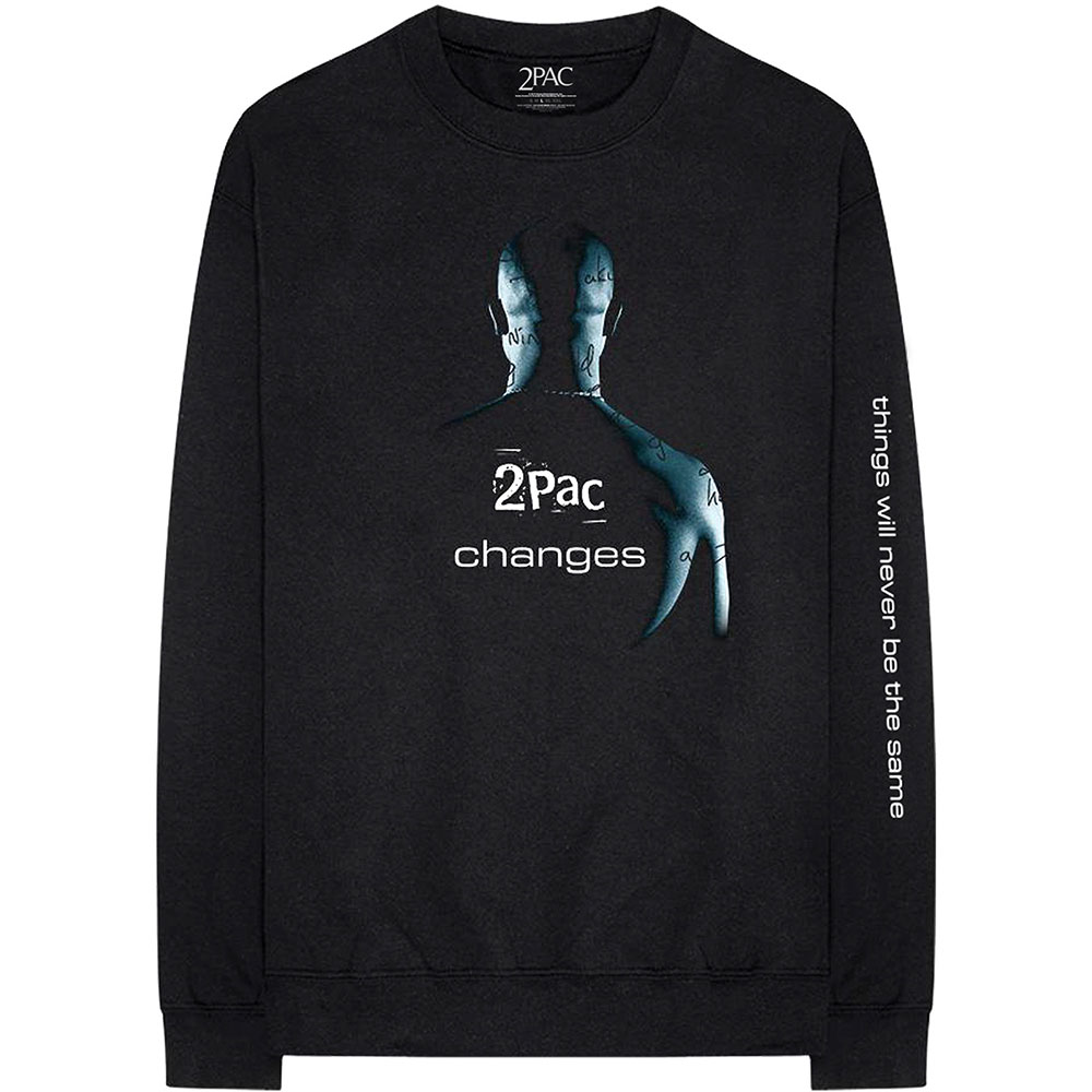 Tupac Unisex Long Sleeved T-Shirt: Changes (Sleeve Print) (Small)