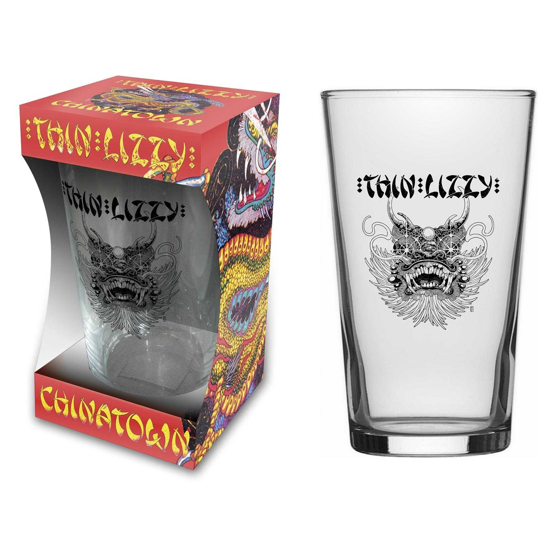THIN LIZZY - CHINATOWN - BEER GLASS (BOXED)