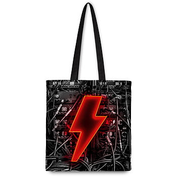 AC/DC Cotton Tote Bag: PWR Up
