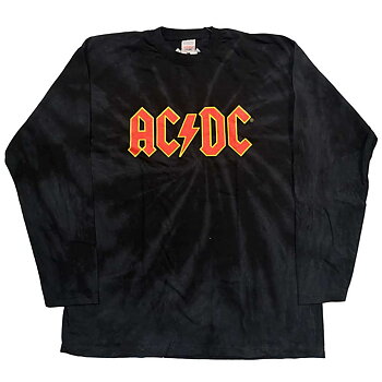 AC/DC Unisex Long Sleeved T-Shirt: Logo (Dip-Dye) (Large)