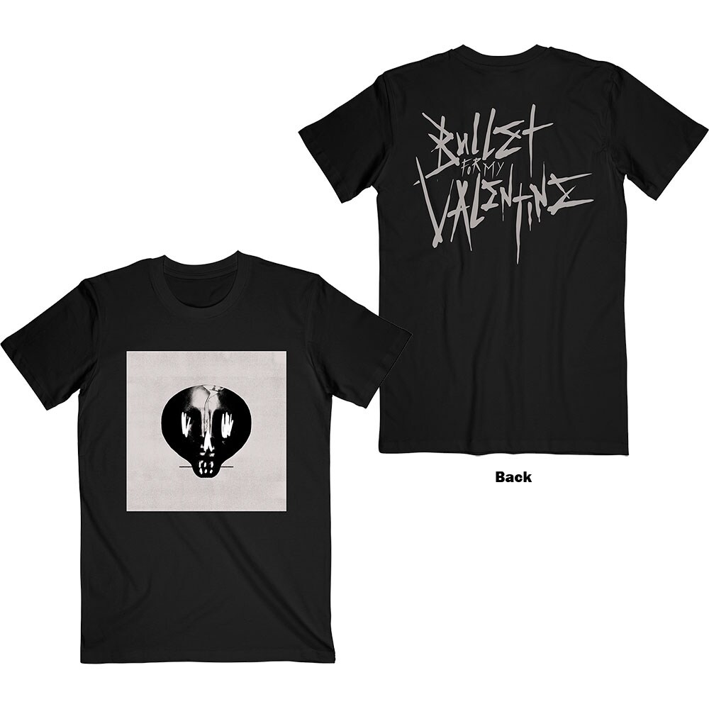 Bullet For My Valentine Unisex T-Shirt: Album Cropped & Large Logo (Back Print) (Small)