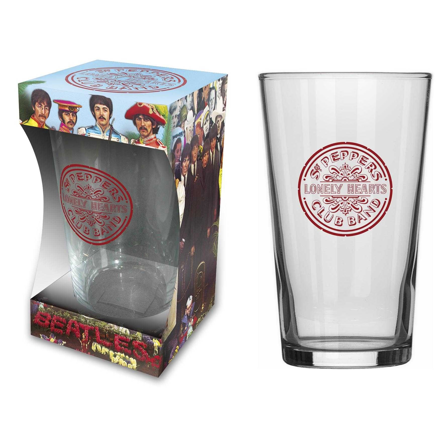 THE BEATLES - SGT PEPPER - BEER GLASS (BOXED)