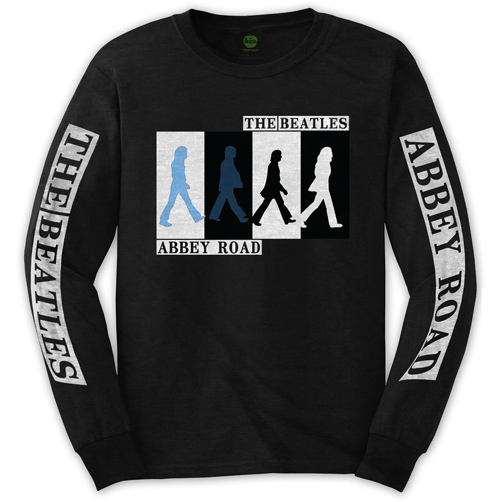The Beatles Unisex Long Sleeved T-Shirt: Abbey Road Colours Crossing (Sleeve Print) (Small)