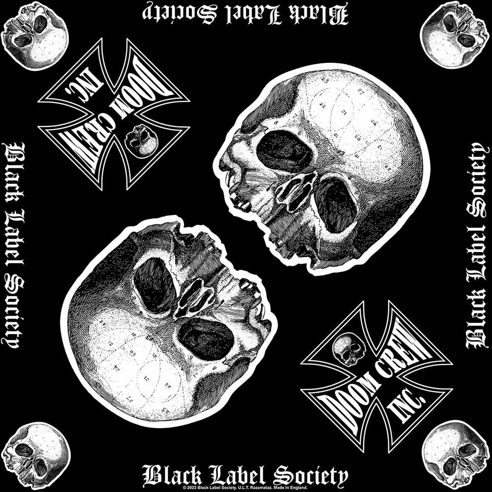 Black Label Society Unisex Bandana: Doom Crew