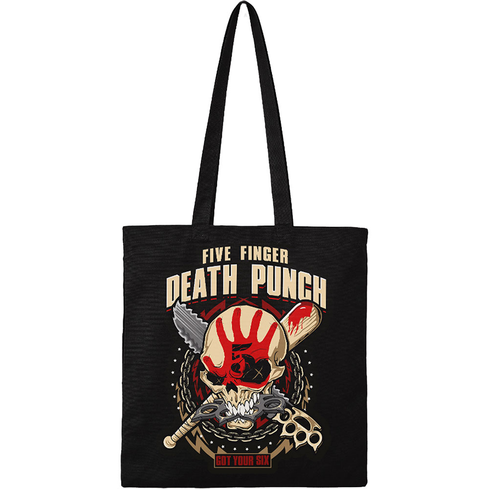 Five Finger Death Punch Cotton Tote Bag: Got Your Six - 2