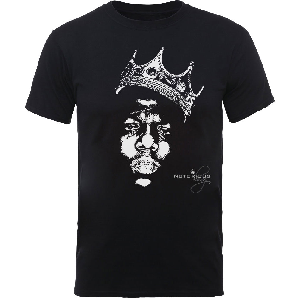 Biggie Smalls Unisex T-Shirt: Crown Face (Large)