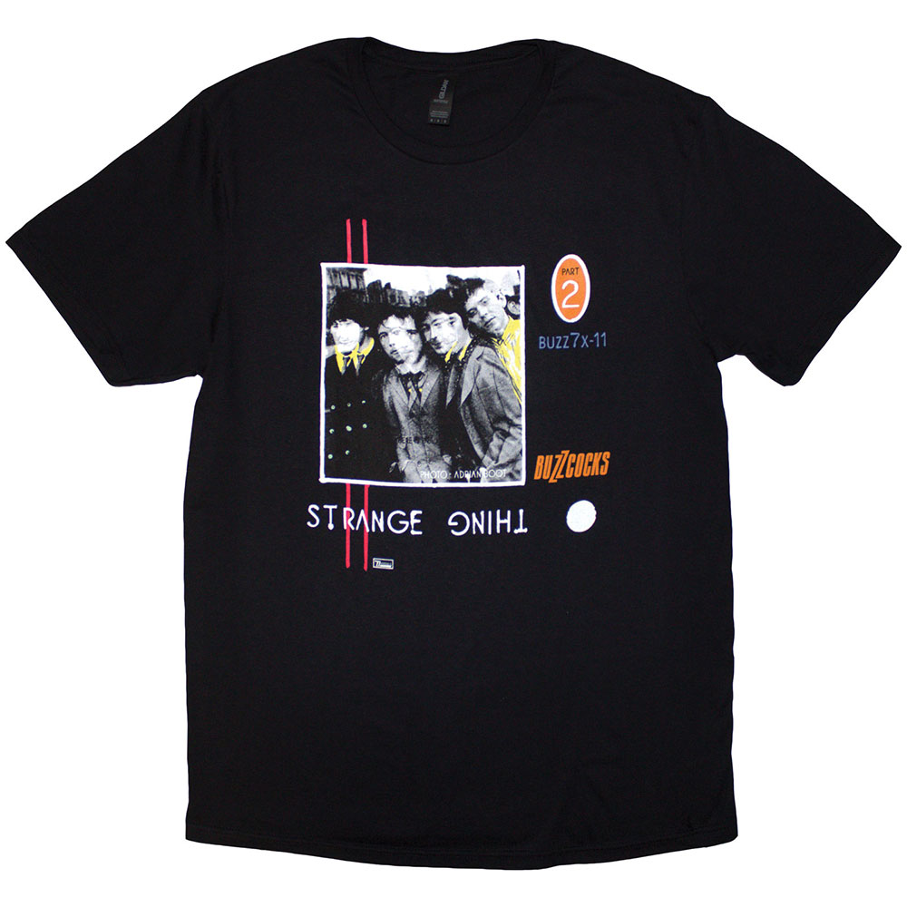 Buzzcocks Unisex T-Shirt: Strange Thing (Black) (Medium)