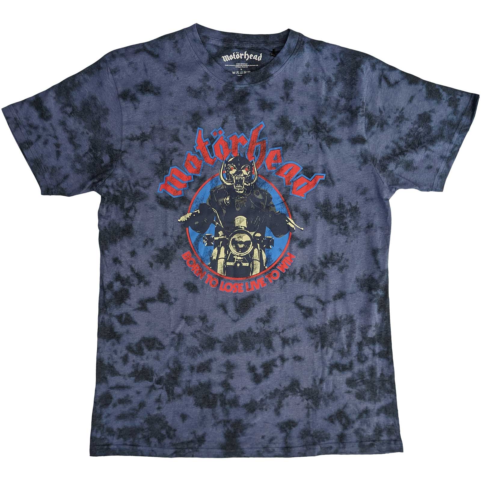 Motorhead Unisex T-Shirt: Born To Lose Biker (Wash Collection) (Large)