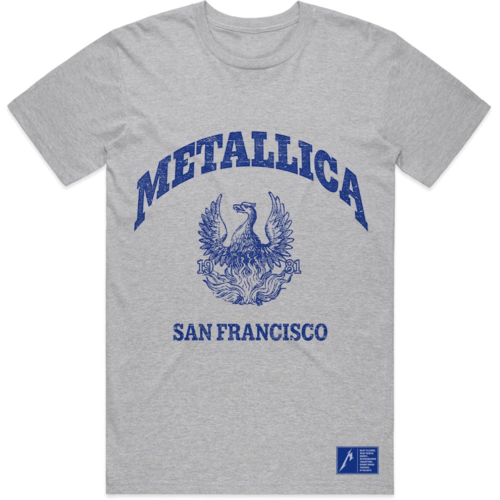 Metallica Unisex T-Shirt: College Crest (Large)