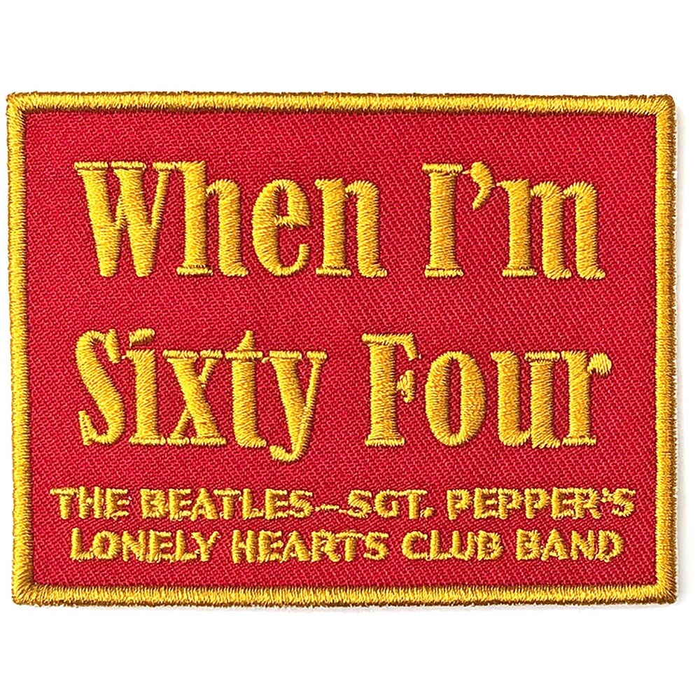 The Beatles Standard Patch: When I'm Sixty Four (Song Title/Loose)