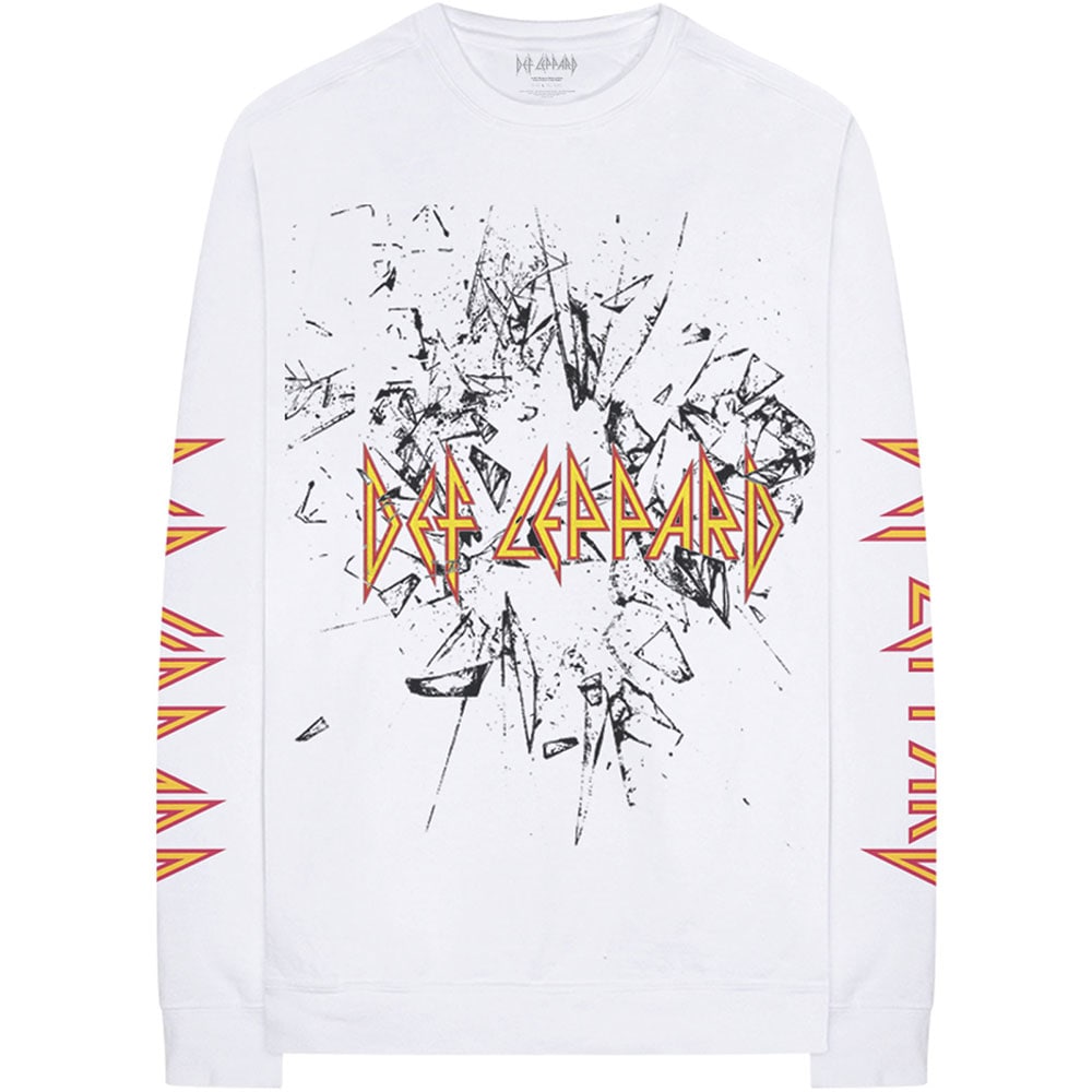 Def Leppard Unisex Long Sleeved T-Shirt: Shatter (Sleeve Print) (XX-Large)