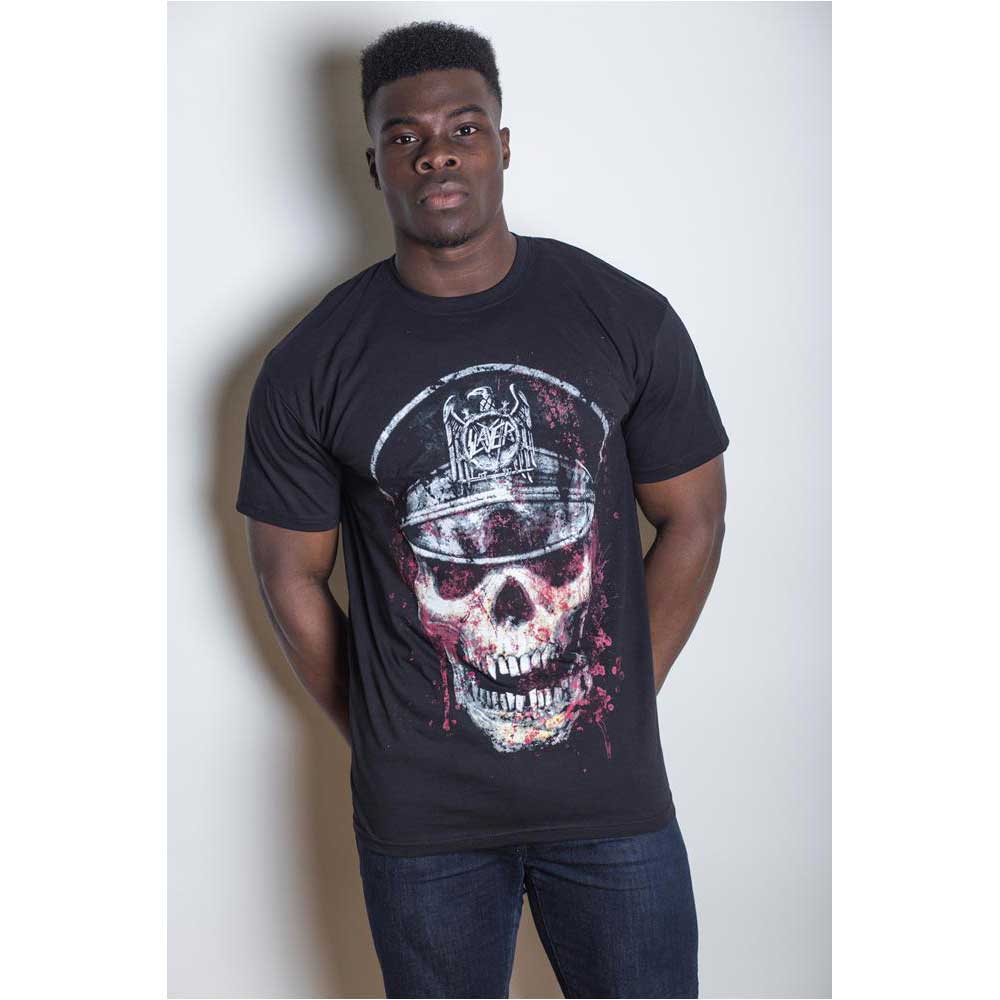 Slayer Unisex T-Shirt: Skull Hat (Small)