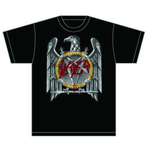 Slayer Unisex T-Shirt: Silver Eagle (Small) - 2