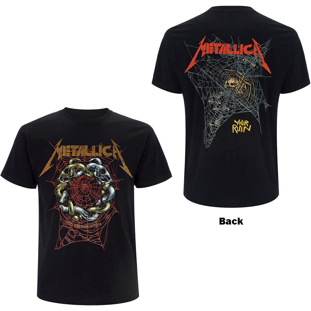 Metallica Unisex T-Shirt: Ruin/Struggle (Back Print) (Small)