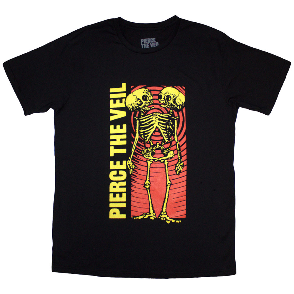Pierce The Veil Unisex T-Shirt: Wavy Skeleton (Medium)