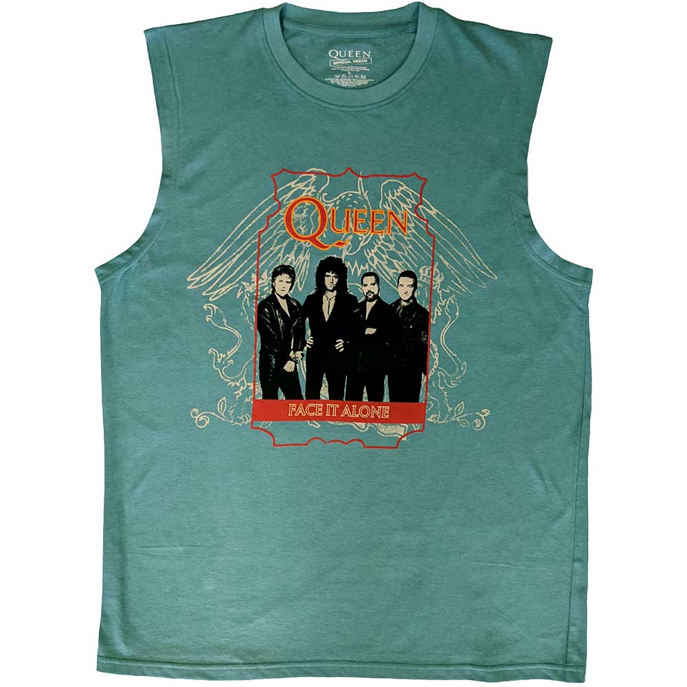 Queen Unisex Tank T-Shirt: Face It Alone (Small)