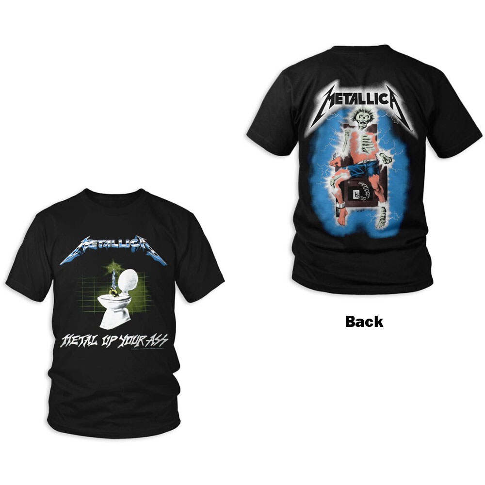 Metallica Unisex T-Shirt: Metal Up Your Ass (Back Print) (Medium)