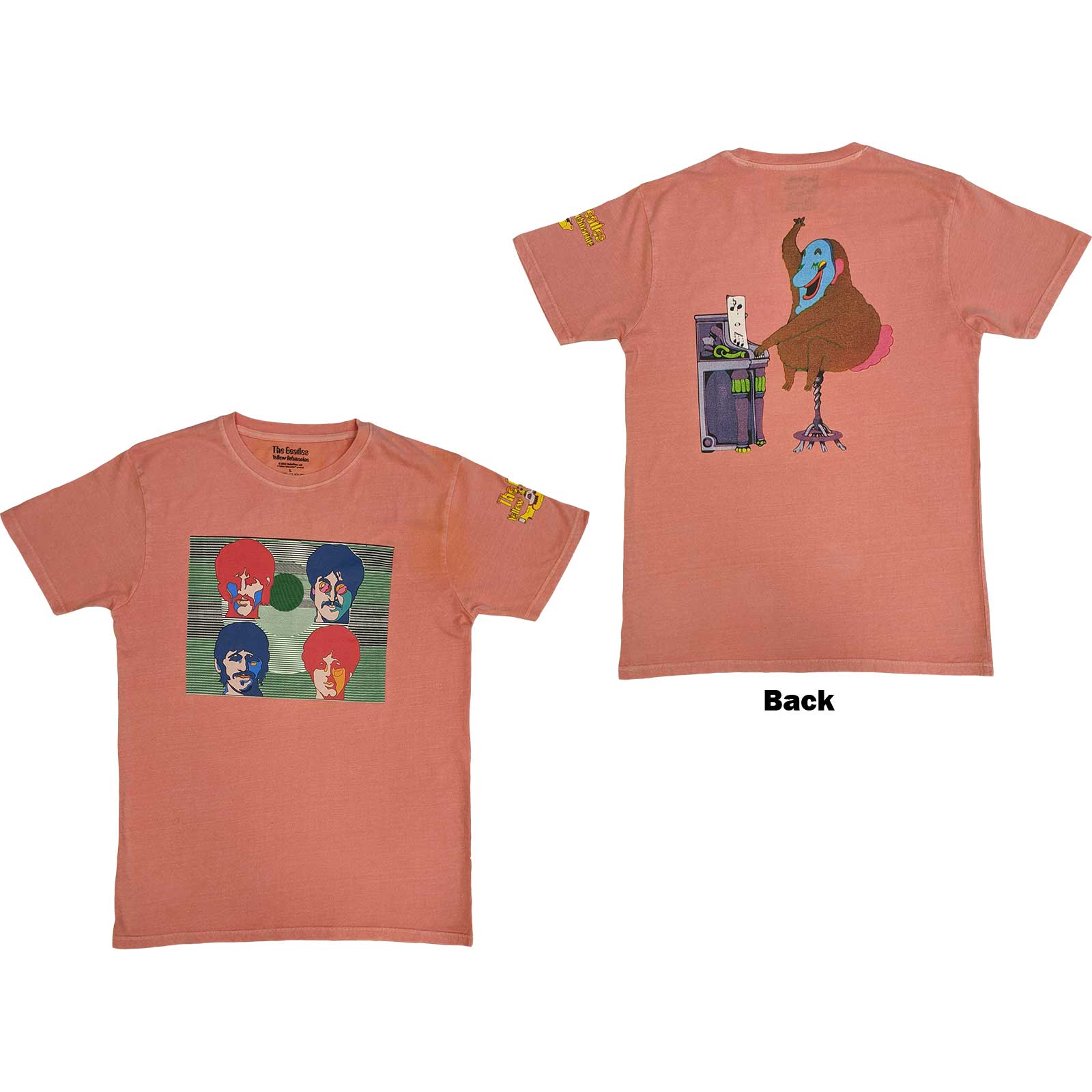 The Beatles Unisex T-Shirt: Yellow Submarine Magic Piano (Back Print) (XX-Large)