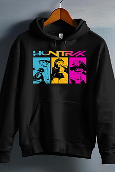 Huntrix Kpop Demon Hunters Barn Hoodie - Demon Class - Svart - Unisex
