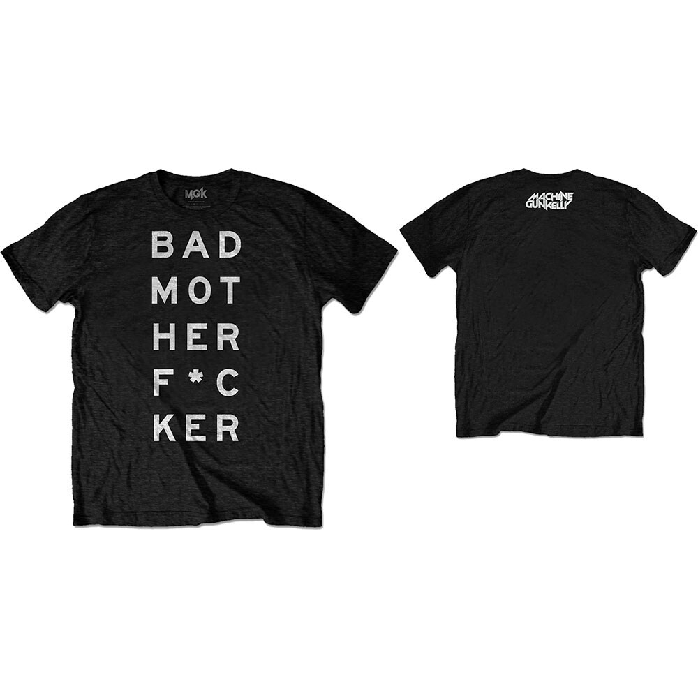 Machine Gun Kelly Unisex T-Shirt: Bad Mo-Fu (Back Print) (X-Large)