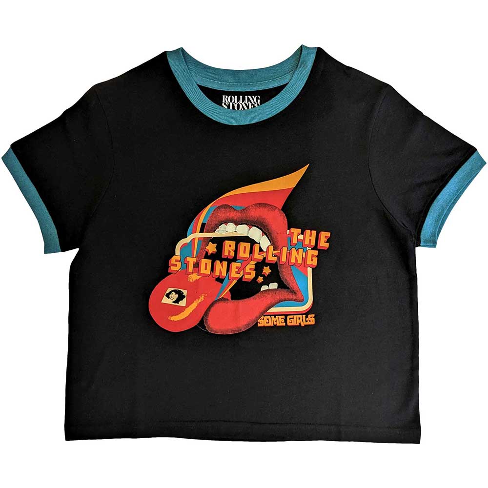 The Rolling Stones Ladies Crop Top: Some Girls Lick (Medium)