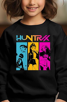 Huntrix Kpop Demon Hunters Barn Sweatshirt - Demon Class - Svart - Unisex