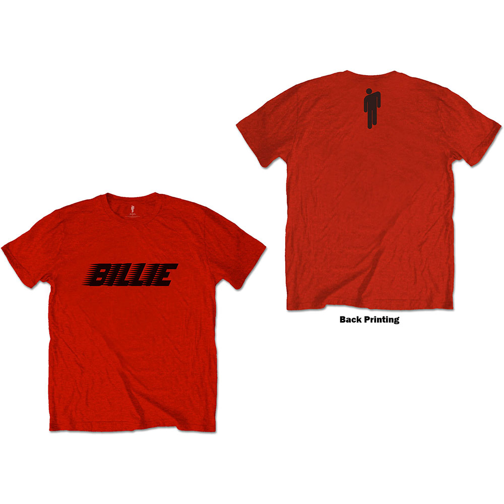 Billie Eilish Unisex T-Shirt: Racer Logo & Blohsh (Back Print) (X-Large)