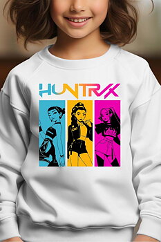 Huntrix Kpop Demon Hunters Barn Sweatshirt - Demon Class - Vit - Unisex