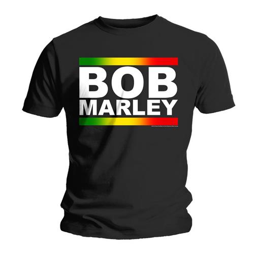 Bob Marley Unisex T-Shirt: Rasta Band Block (Small)