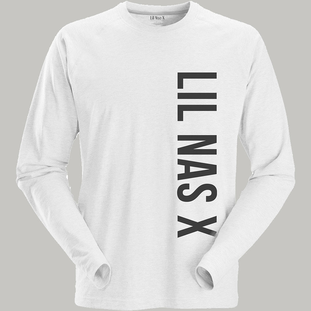 Lil Nas X Unisex Long Sleeved T-Shirt: Vertical Text (Small)