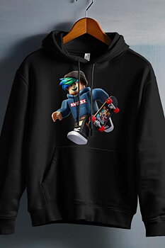 Roblox Barn Hoodie - Unisex - On The Run - Svart