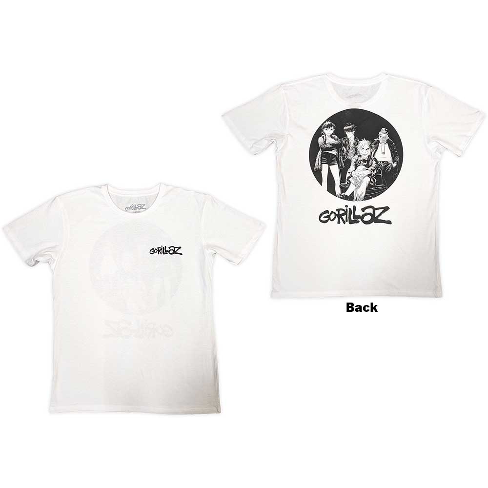 Gorillaz Unisex T-Shirt: Song Machine Brush Logo (Back Print) (Medium)