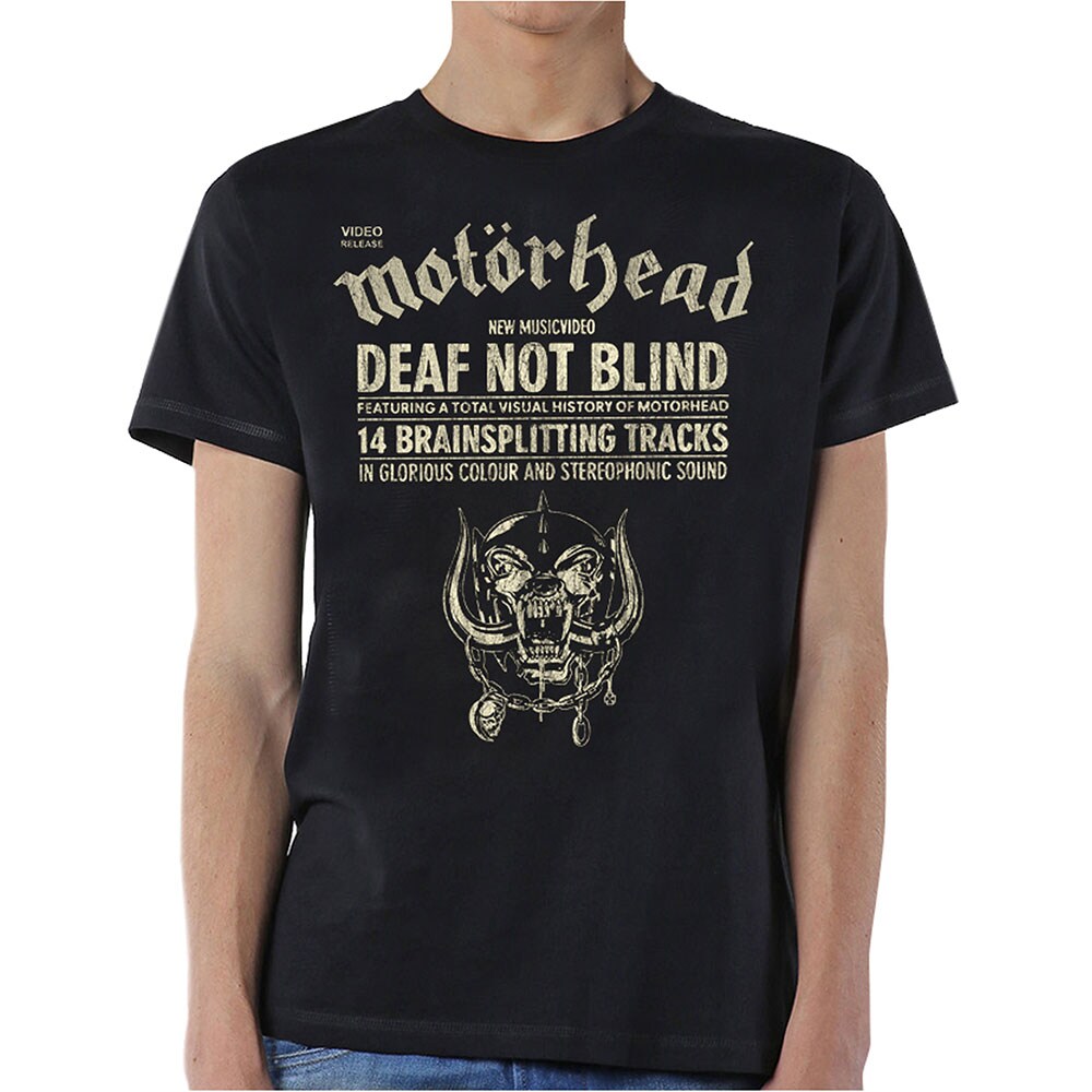 Motorhead Unisex T-Shirt: Deaf Not Blind (Medium) - 2