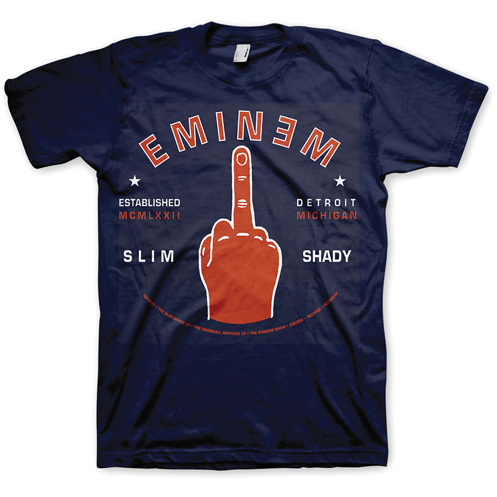 Eminem Unisex T-Shirt: Detroit Finger (Small)